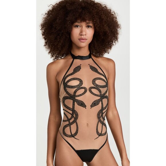 Thistle and Spire Medusa Bodysuit in Black Small New Womens Tank Top - Picture 14 of 17